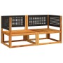Corner garden sofas with 2-piece solid acacia wood cushions by , Garden sets - Ref: Foro24-3278876, Price: 230,44 €, Discount: %