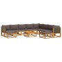 Garden sofa set with 11 pieces, solid acacia wood, and cushions. by , Garden sets - Ref: Foro24-3278906, Price: 1,00 €, Disco...