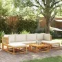 Set de sofás de jardín con cojines 7 pzas madera maciza acacia de , Sofás de exterior - Ref: Foro24-3278862, Precio: 683,73 €...