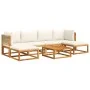 Garden sofa set with 7 pieces, solid acacia wood, and cushions. by , Outdoor sofas - Ref: Foro24-3278862, Price: 683,80 €, Di...