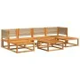 Garden sofa set with 7 pieces, solid acacia wood, and cushions. by , Outdoor sofas - Ref: Foro24-3278862, Price: 683,80 €, Di...
