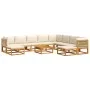 Garden sofa set with 11 pieces, solid acacia wood, and cushions. by , Outdoor sofas - Ref: Foro24-3278860, Price: 1,00 €, Dis...