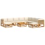 Set de sofás de jardín con cojines 11 pzas madera maciza acacia de , Sofás de exterior - Ref: Foro24-3278860, Precio: 1,00 €