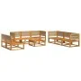 Gartensofa-Set mit 9-teiligen massiven Akazienholz-Kissen. von , Outdoor-Sofas - Ref: Foro24-3278857, Preis: 1,00 €, Rabatt: %