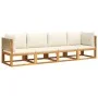 Gartensofagarnitur mit 4-teiligen Kissen aus massivem Akazienholz. von , Outdoor-Sofas - Ref: Foro24-3278855, Preis: 478,11 €...