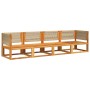 Set of garden sofas with 4-piece solid acacia wood cushions by , Outdoor sofas - Ref: Foro24-3278855, Price: 482,68 €, Discou...