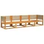Set of garden sofas with 4-piece solid acacia wood cushions by , Outdoor sofas - Ref: Foro24-3278855, Price: 478,83 €, Discou...