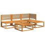 Garden sofa set with 5 pieces, solid acacia wood, and cushions. by , Outdoor sofas - Ref: Foro24-3278848, Price: 470,34 €, Di...