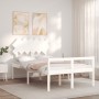 Seniorenbett mit weißem Massivholz-Kopfteil von vidaXL, Betten und Lattenroste - Ref: Foro24-3195522, Preis: 165,79 €, Rabatt: %