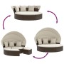 Garden sunbed with canopy and brown PE rattan cushions by , Outdoor beds - Ref: Foro24-362253, Price: 601,21 €, Discount: %