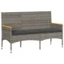 3-seater garden bench with gray synthetic rattan cushions by , garden benches - Ref: Foro24-365442, Price: 125,51 €, Discount: %