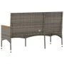 Gartenbank mit 3 Sitzplätzen und grauen Kissen aus synthetischem Rattan. von , Gartenbänke - Ref: Foro24-365442, Preis: 125,5...