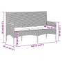 Gartenbank mit 3 Sitzplätzen und grauen Kissen aus synthetischem Rattan. von , Gartenbänke - Ref: Foro24-365442, Preis: 98,99...