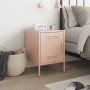 Pink steel bedside table 36x39x50.5 cm by , Nightstands - Ref: Foro24-842912, Price: 55,41 €, Discount: %