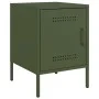 Bedside tables 2 units olive green steel 36x39x50.5 cm by , Nightstands - Ref: Foro24-842919, Price: 93,32 €, Discount: %