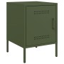 Mesitas de noche 2 unidades acero verde oliva 36x39x50,5 cm de , Mesitas de noche - Ref: Foro24-842919, Precio: 94,34 €, Desc...