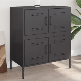 Schwarzer Stahlschrank 68x39x79 cm von , Sideboards - Ref: Foro24-842952, Preis: 102,78 €, Rabatt: %