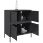 Black steel sideboard 68x39x79 cm by , Sideboards - Ref: Foro24-842952, Price: 102,78 €, Discount: %