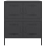 Aparador de acero negro 68x39x79 cm