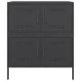 Black steel sideboard 68x39x79 cm by , Sideboards - Ref: Foro24-842952, Price: 102,78 €, Discount: %