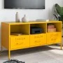 Mueble de TV acero laminado en frío amarillo 100,5x39x50,5 cm de , Muebles TV - Ref: Foro24-843039, Precio: 122,22 €, Descuen...
