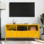 TV-Möbel aus kaltgewalztem Stahl in Gelb, 100,5x39x50,5 cm. von , TV-Möbel - Ref: Foro24-843039, Preis: 123,61 €, Rabatt: %