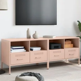 TV-Möbel, 2-teilig, kaltgewalzter Stahl, rosa, 68x39x50,5 cm. von , TV-Möbel - Ref: Foro24-843045, Preis: 146,69 €, Rabatt: %