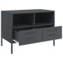 TV-Möbel, 2-teilig, kaltgewalzter Stahl, Anthrazit, 68x39x50,5 cm. von , TV-Möbel - Ref: Foro24-843047, Preis: 174,47 €, Raba...