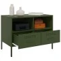 TV furniture 2 pieces made of olive green laminated steel, 68x39x50.5 cm by , TV Furniture - Ref: Foro24-843051, Price: 172,5...