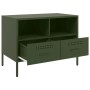 TV-Möbel, 2-teilig, aus grünem Olivenstahlblech, 68x39x50,5 cm. von , TV-Möbel - Ref: Foro24-843051, Preis: 174,47 €, Rabatt: %