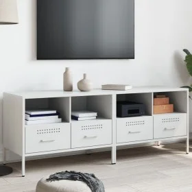 Muebles de TV 2 pzas acero laminado frío blanco 68x39x50,5 cm de , Muebles TV - Ref: Foro24-843053, Precio: 146,69 €, Descuen...