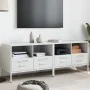 TV-Möbel, 2-teilig, aus kaltgewalztem Stahl, weiß, 68x39x50,5 cm. von , TV-Möbel - Ref: Foro24-843053, Preis: 146,69 €, Rabat...