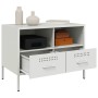 Muebles de TV 2 pzas acero laminado frío blanco 68x39x50,5 cm de , Muebles TV - Ref: Foro24-843053, Precio: 174,40 €