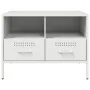 TV-Möbel, 2-teilig, aus kaltgewalztem Stahl, weiß, 68x39x50,5 cm. von , TV-Möbel - Ref: Foro24-843053, Preis: 146,69 €, Rabat...