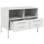 Muebles de TV 2 pzas acero laminado frío blanco 68x39x50,5 cm de , Muebles TV - Ref: Foro24-843053, Precio: 174,40 €
