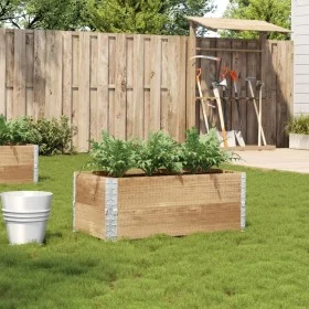 Solid pine wood planter 100x50 cm by , Pots and planters - Ref: Foro24-3295391, Price: 64,75 €, Discount: %
