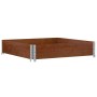 Solid pine wood planter in brown, 100x100 cm by , Pots and planters - Ref: Foro24-3295398, Price: 46,66 €, Discount: %