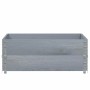 Solid gray pine wood planter 100x100 cm by , Pots and planters - Ref: Foro24-3295401, Price: 80,78 €, Discount: %