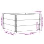 Solid pine wood planter in brown, 100x100 cm by , Pots and planters - Ref: Foro24-3295434, Price: 123,78 €, Discount: %