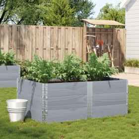 Solid gray pine wood planter 150x100 cm by , Pots and planters - Ref: Foro24-3295441, Price: 146,75 €, Discount: %