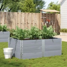 Solid gray pine wood planter 150x100 cm by , Pots and planters - Ref: Foro24-3295441, Price: 138,63 €, Discount: %