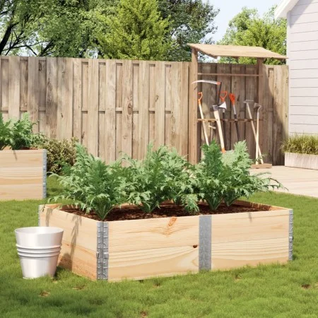 Solid pine wood planter 150x100 cm by , Pots and planters - Ref: Foro24-3295415, Price: 111,74 €, Discount: %