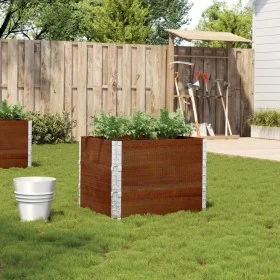 Solid pine wood planter in brown, 80x60 cm by , Pots and planters - Ref: Foro24-3295422, Price: 83,13 €, Discount: %