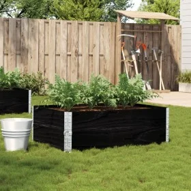 Solid black pine wood planter 120x80 cm by , Pots and planters - Ref: Foro24-3295848, Price: 71,27 €, Discount: %