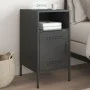 Bedside table made of cold-rolled black steel, 36x39x68 cm by , Nightstands - Ref: Foro24-843066, Price: 60,54 €, Discount: %