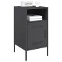 Bedside table made of cold-rolled black steel, 36x39x68 cm by , Nightstands - Ref: Foro24-843066, Price: 60,54 €, Discount: %