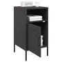 Bedside table made of cold-rolled black steel, 36x39x68 cm by , Nightstands - Ref: Foro24-843066, Price: 60,54 €, Discount: %