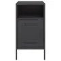 Bedside table made of cold-rolled black steel, 36x39x68 cm by , Nightstands - Ref: Foro24-843066, Price: 60,54 €, Discount: %