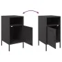 Bedside table made of cold-rolled black steel, 36x39x68 cm by , Nightstands - Ref: Foro24-843066, Price: 60,54 €, Discount: %