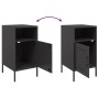 Mesita de noche acero laminado en frío negro 36x39x68 cm de , Mesitas de noche - Ref: Foro24-843066, Precio: 61,24 €, Descuen...